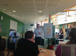 Sweyn Hunter introduces a session at Island GovCamp